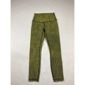 Lululemon High Times Pants Leggings Women's Size 4 Black Yellow